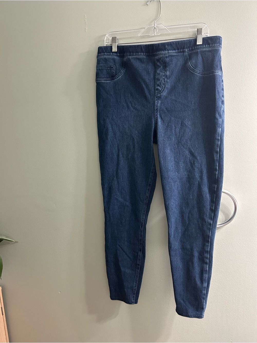 Spanx Ankle Skinny Jeans Dark Wash Pull-On Stretch tummy control pants 1X
